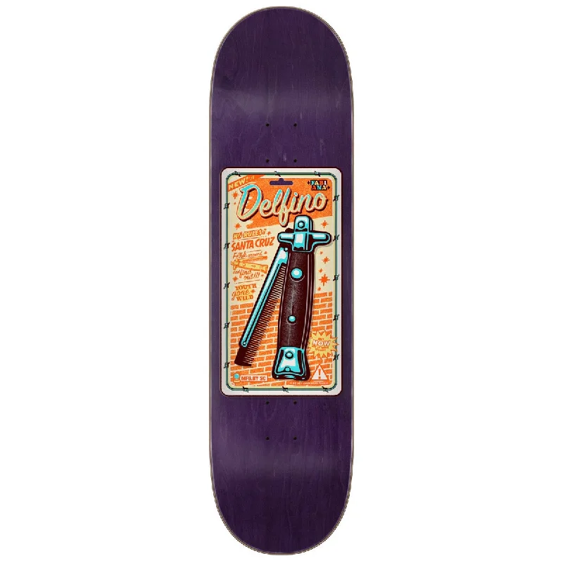 Kids' Skateboard Deck-Santa Cruz Delfino Switchblade Comb Skateboard Deck - 8.25"