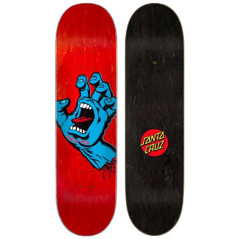 Skateboard Deck with Reinforced Edges-Santa Cruz Screaming Hand Skateboard Deck 8.0"