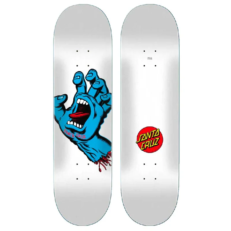 Skateboard Deck with Narrow Stance-Santa Cruz Screaming Hand Skateboard Deck 8.25"