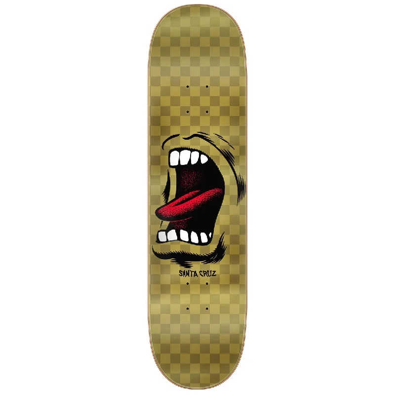 Skateboard Deck with Reinforced Layers-Santa Cruz Screaming Mouth 7 Ply Birch Skateboard Deck - 8.00"