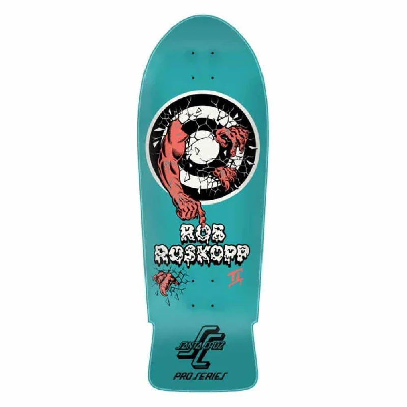 Skateboard Deck with Premium Grade Maple-Santa Cruz Skateboard Deck Roskopp Two Reissue Blue 10.35"