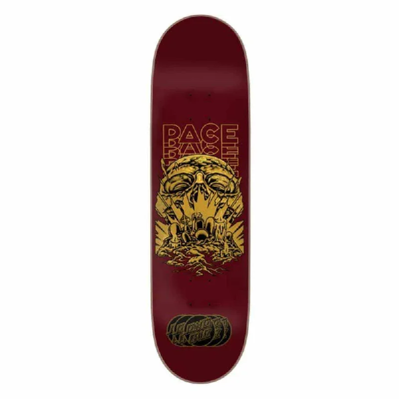 Skateboard Deck with Unique Artwork-Santa Cruz Skateboard Deck VX Pace Occult Burgundy 8.5"