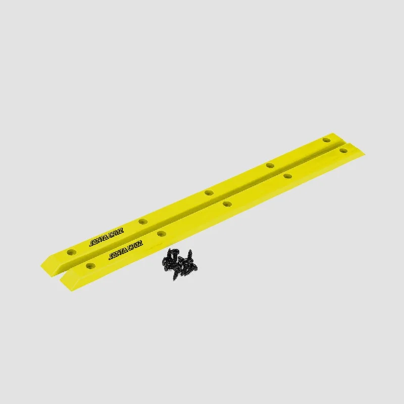 Premium Steel Skateboard Rails-Santa Cruz Slimline Rails Neon Yellow x2