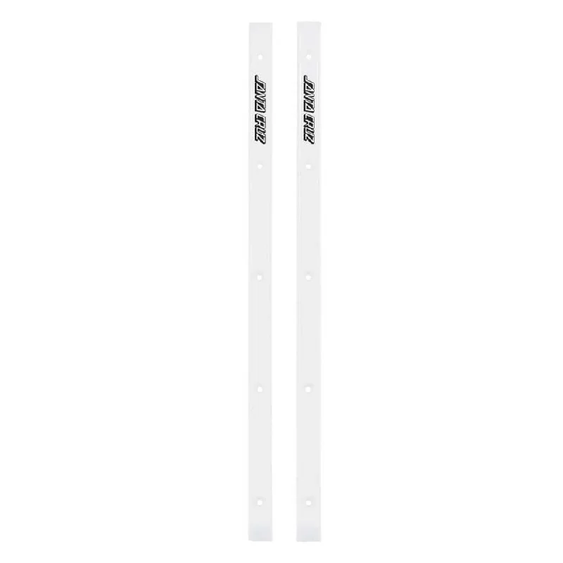 Thick And Strong Skateboard Rails-Santa Cruz Slimline Skateboard Rails White