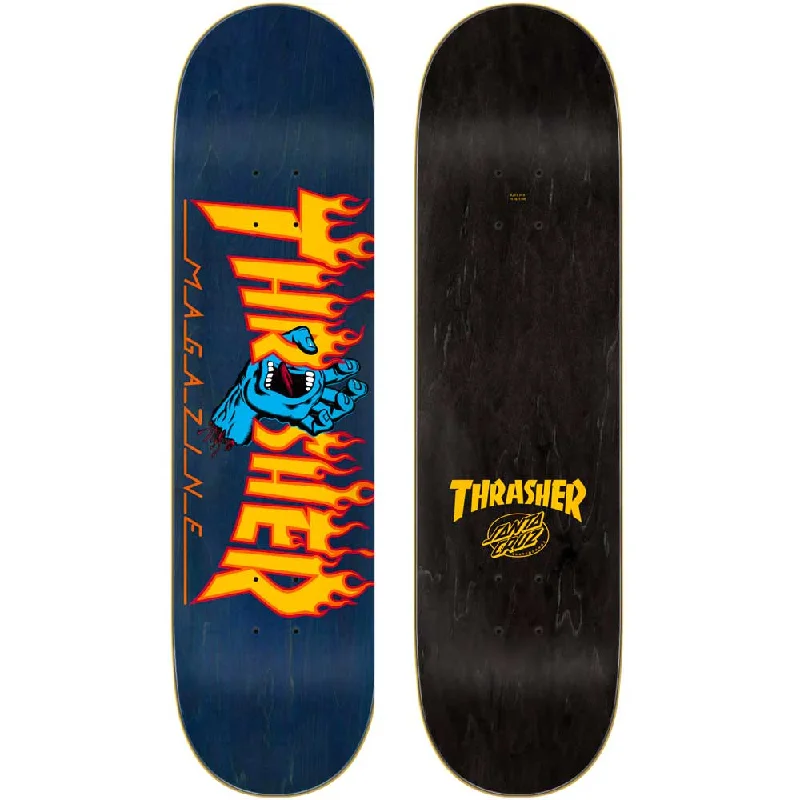 Skateboard Deck with Seamless Finish-Santa Cruz Thrasher Screaming Flame Logo Skateboard Deck 8.25"