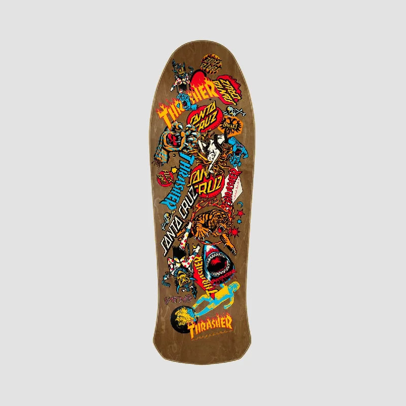 Skateboard Deck with Ultra Light Weight-Santa Cruz X Thrasher Salba Oops Skateboard Deck - 10.4"