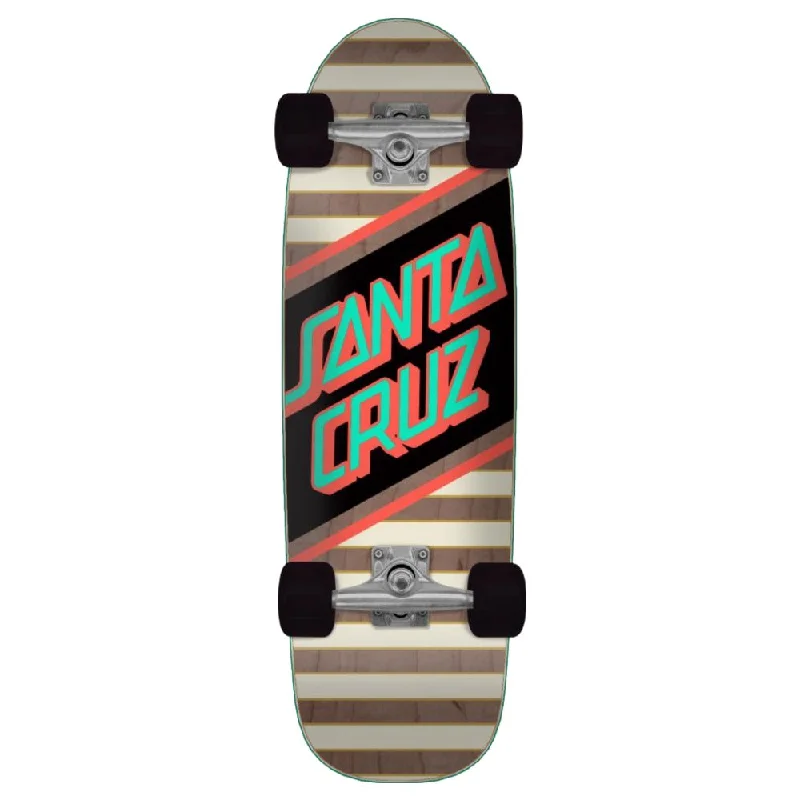 Skateboard with Classic Shape-Santa Cruzer Complete Street Skate - Multi 29.05"