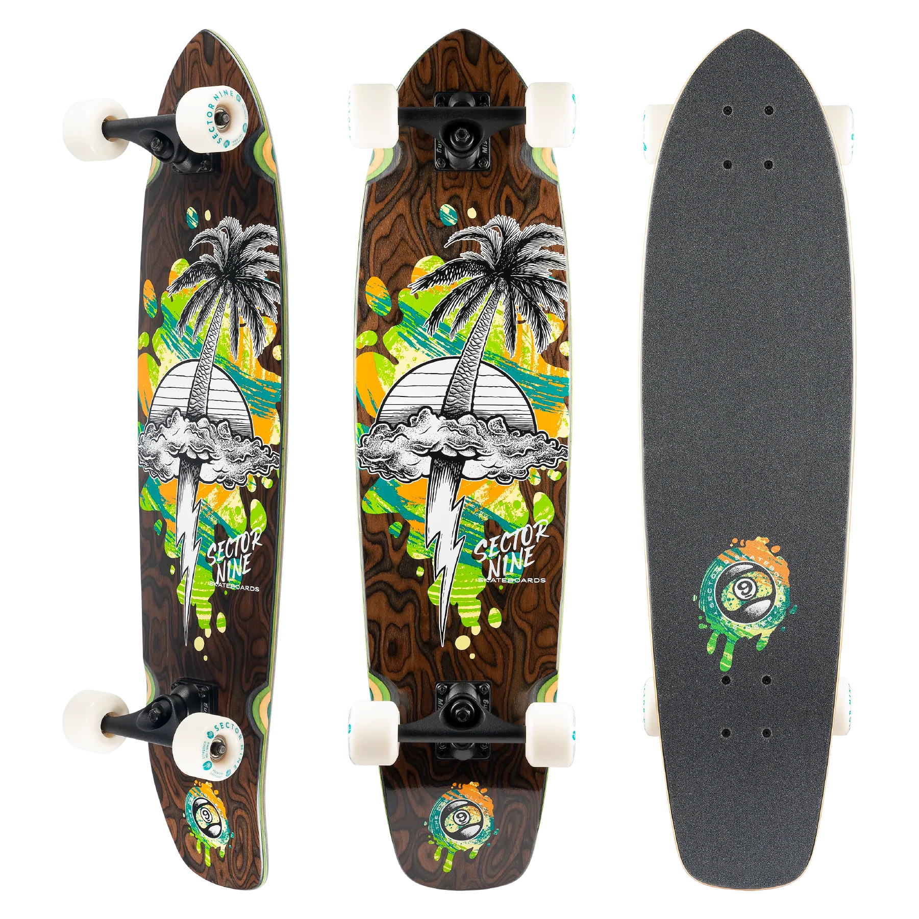 Off-Road Skateboard-Sector 9 Strand Squall 34" x 8.7" Complete Longboard Skateboard