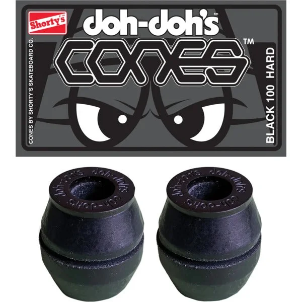 Skateboard Hardware For Beginners-Shortys Bushings Doh Doh Cones Black Hardest 100a