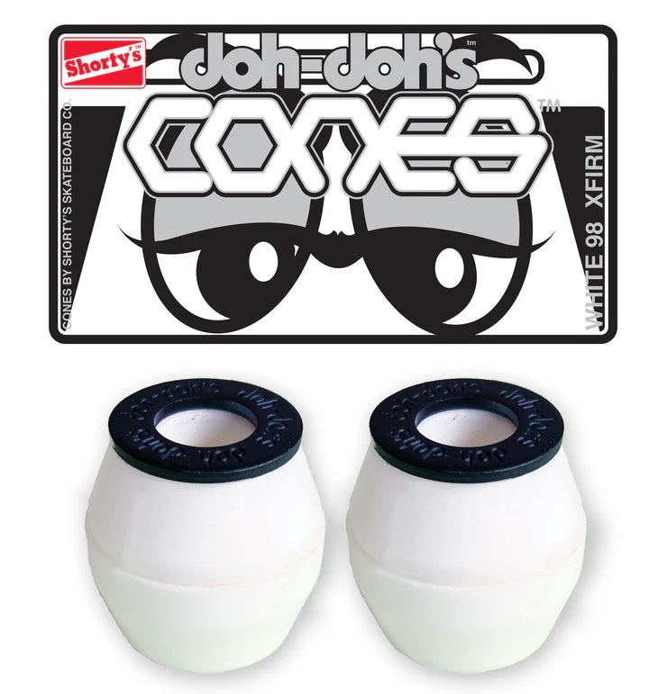 Premium Skateboard Hardware-Shortys Bushings Doh Doh Cones White Hard 98a