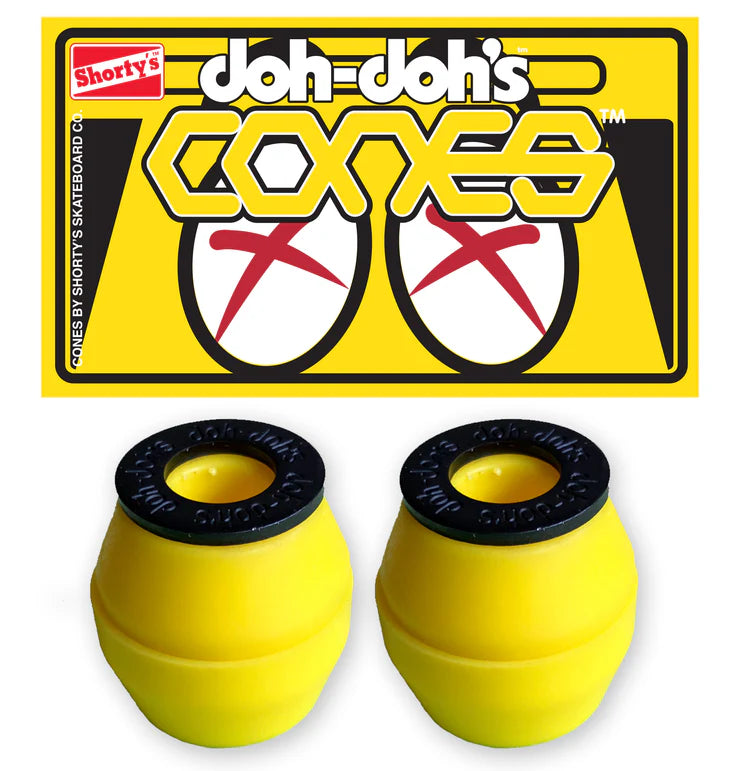 Top-Rated Skateboard Hardware-Shortys Bushings Doh Doh Cones Yellow Medium Soft 92a