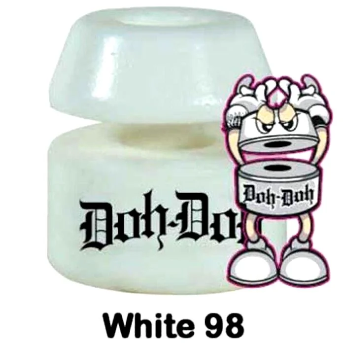 Silver Skateboard Hardware-Shortys Doh Doh 98A White Bushings