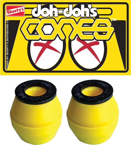 Skateboard Hardware For Street Skating-SHORTY'S - Doh Doh's Cones Bushings 92a Yellow Soft