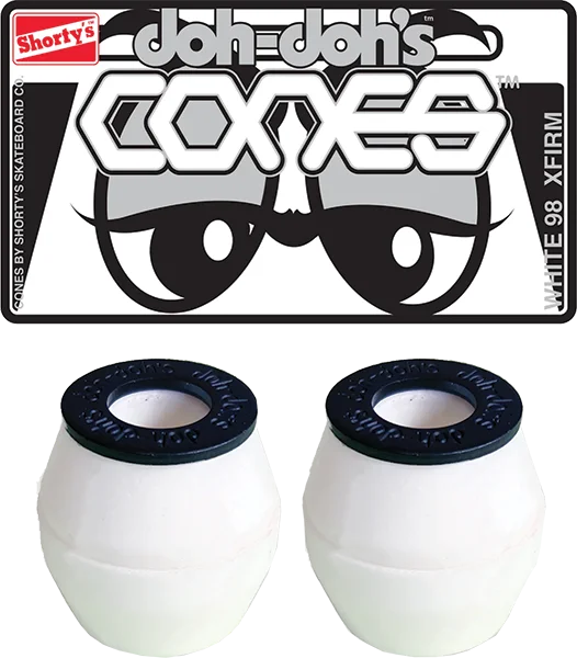 Skateboard Hardware For Smooth Rides-SHORTY'S -Doh Doh's Cones Bushings 98a White XFirm