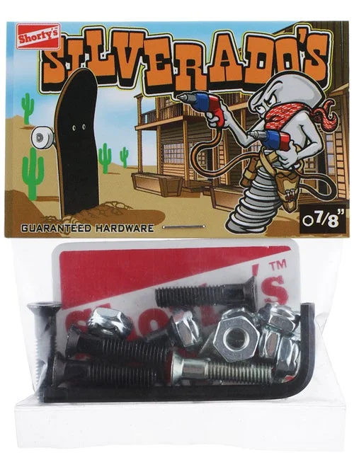 Skateboard Hardware With Reinforced Threads-Shorty's Silverados 7/8" Allen Skateboard Hardware