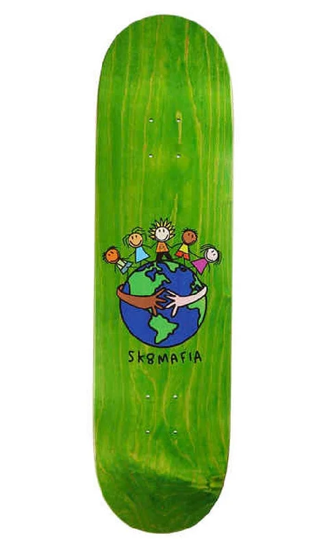 Skateboard Deck with Kicktail-Sk8mafia World Deck 7.75in