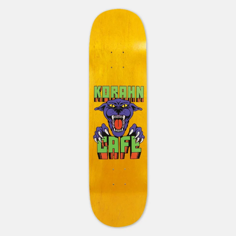 Skateboard Deck with Stiff Flex-Skateboard Cafe - 8.38" Korahn Gayle Panther Skateboard Deck (Yellow Stain)