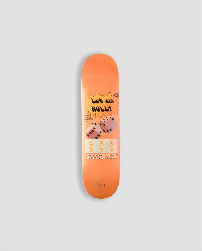 Skateboard Deck for Trick Practice-Sour Scratchcard  Skateboard Deck - 8.0"