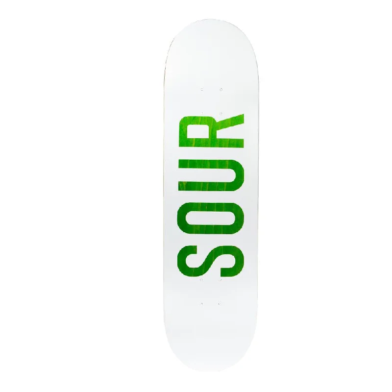 Skateboard Deck with Medium Concave-Sour Solution 'Army' White/Green (S2) Skateboard Deck - 8.25"