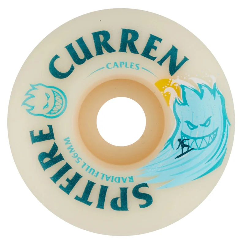 Skateboard Wheels for Aggressive Skating-Spitfire F4 Curren Caples Burn Squad Radial Full Wheels (56MM)