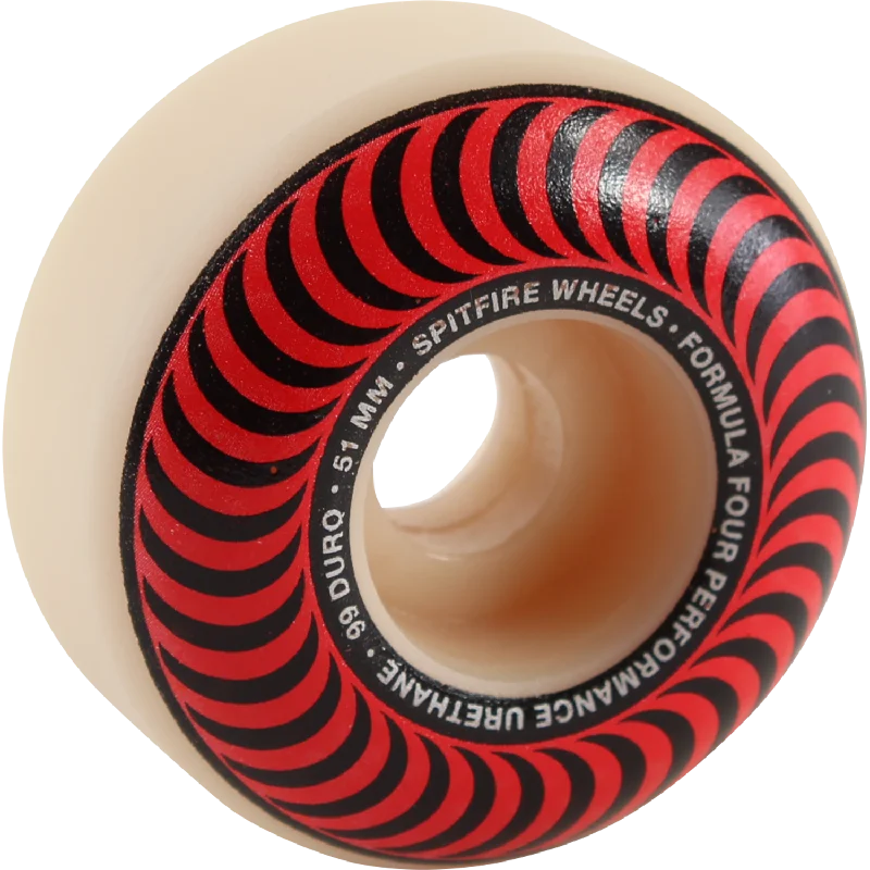 Skateboard Wheels with Unique Artwork-Spitfire Formula Four Classic 51MM 99a Skateboard Wheels