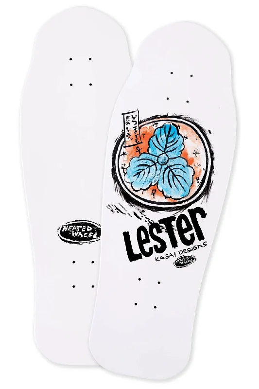 Freestyle Skateboard Deck-The Heated Skateboard Wheels Lester Kasai - With Print Multi Skateboard Deck - 10.375"