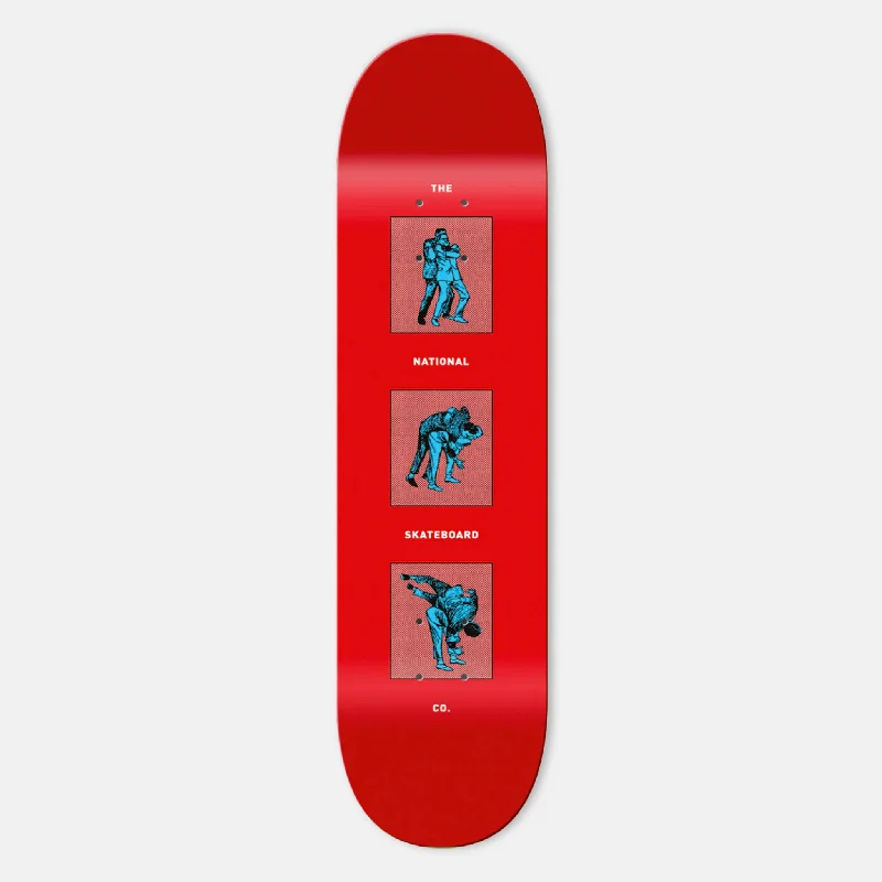 Longboard Skateboard Deck-The National Skateboard Co. - 8.375" Office Politics Skateboard Deck (High Concave) - Red