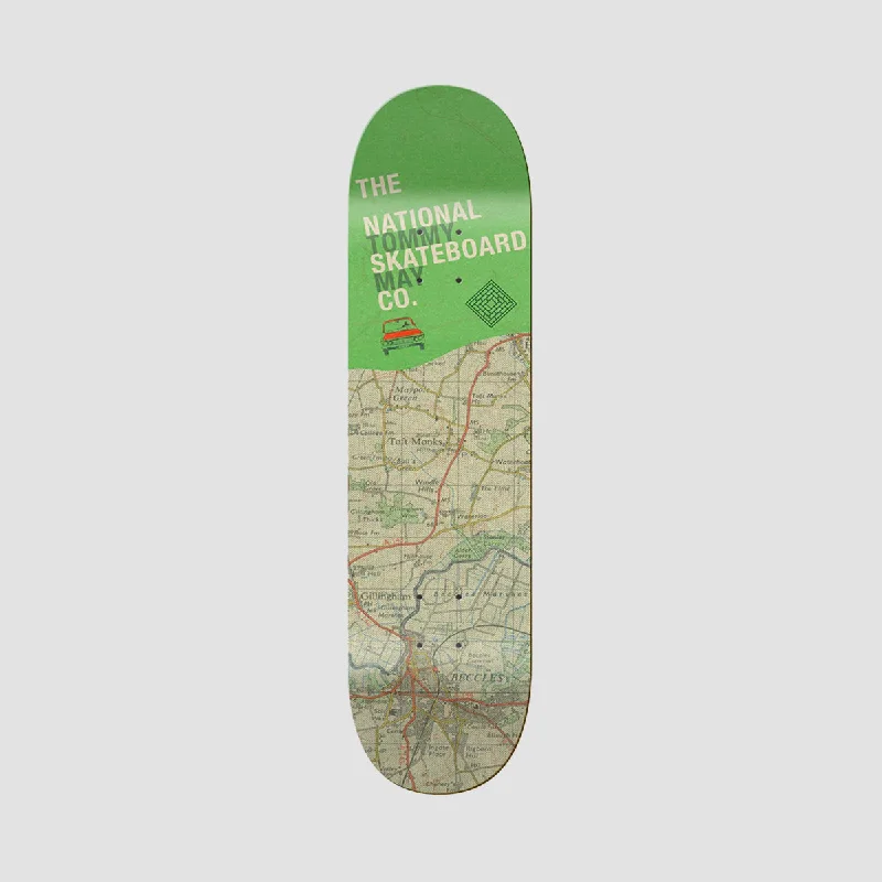 Skateboard Deck with Modern Aesthetics-The National Skateboard Co Tommy May Toft Monks Map High Concave Skateboard Deck - 8.5"