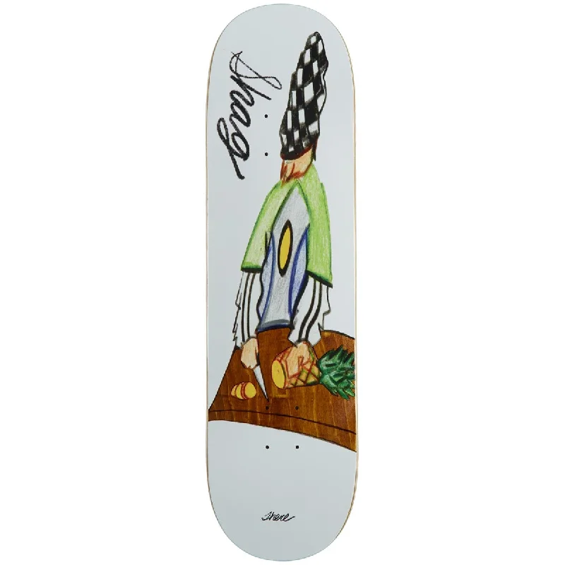 Skateboard Deck with Seamless Finish-There Shag Pineapple Shaggu Tf Skateboard Deck - White - 8.25"