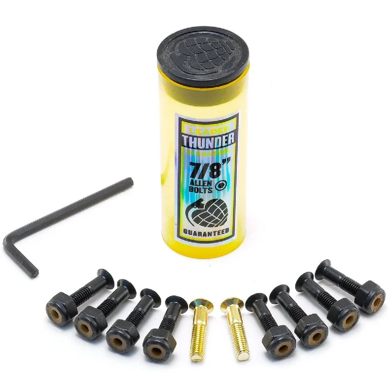 High-Tension Skateboard Hardware-Thunder Allen Bolts 7/8" Black/Gold