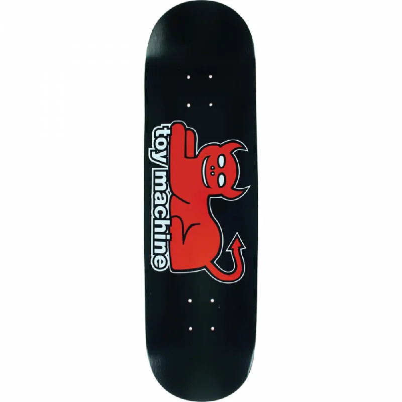 Skateboard Deck with Natural Wood Finish-Toy Machine Devil Cat 7.63" Skateboard Deck