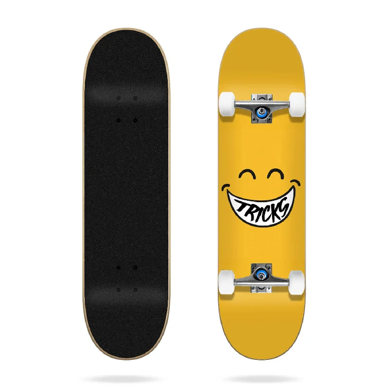 Skateboard with Lightweight Frame-Tricks Smiley Complete Skateboard - 7.375"