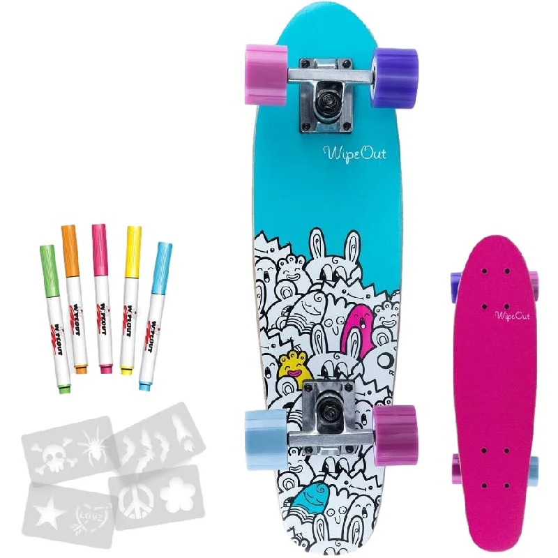 Skateboard for College Campuses-Triple 8 Wipeout Monsters Skateboard Complete