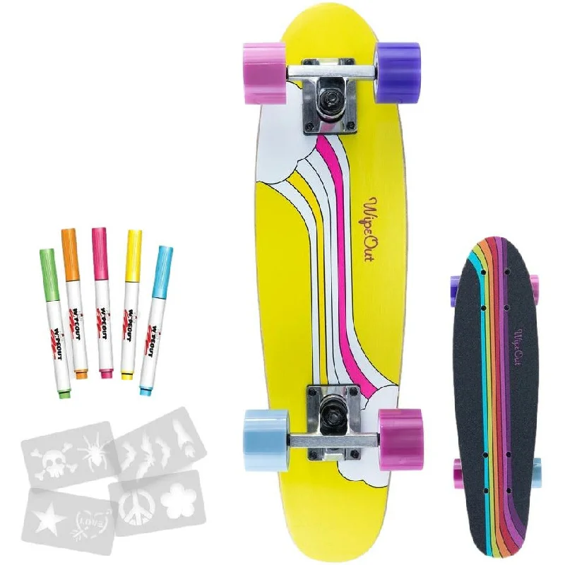 Skateboard for Outdoor Adventures-Triple 8 Wipeout Rainbow Skateboard Complete