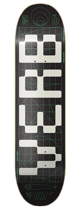 Durable Skateboard Deck-Verb Invader Logo Deck White Skateboard Deck - 8.25"