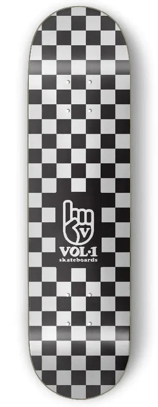 Skateboard Deck for Smooth Handling-Vol.1 Checker Black/White Deck Skateboard Deck - 8.25"