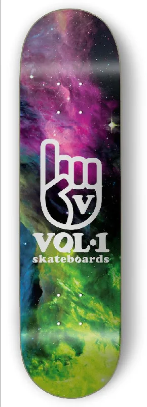 Skateboard Deck with Graphics-Vol.1 Cosmos Purple/Green Skateboard Deck - 7.75"