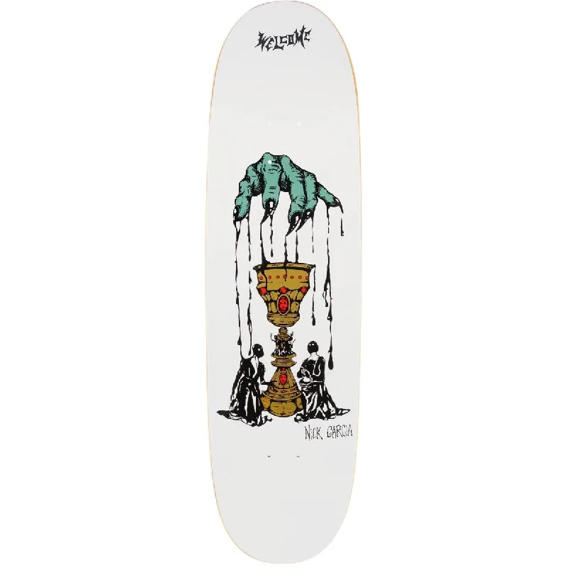 Skateboard Deck with Eco-Friendly Materials-Welcome Chalice Nick Garcia On A Son Of Boline Skateboard Deck - White - 8.80"