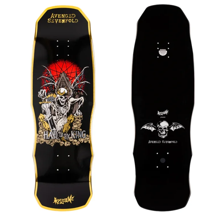 Skateboard Deck with Artistic Customization-Welcome Hail to the King on Dark Lord Skateboard Deck - 9.75"