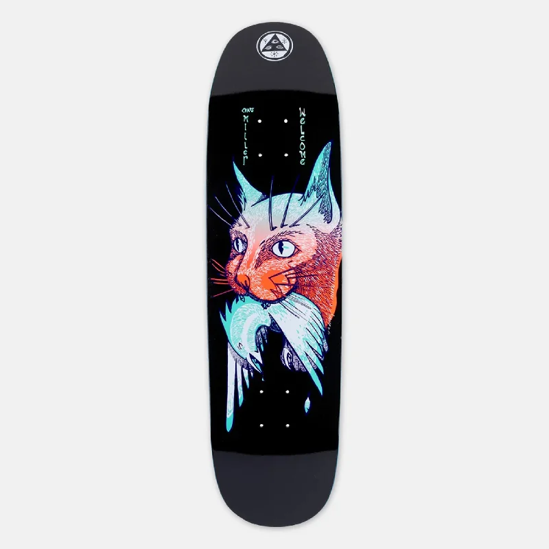 Skateboard Deck with Reinforced Edges-Welcome Skateboards - 8.75" Chris Miller Cat Gets Bird On Catblood 2.0 Skateboard Deck