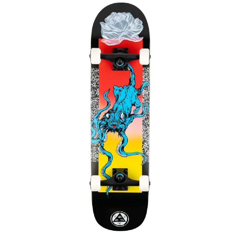 Skateboard with High-Speed Deck-Welcome Skateboards Bactocat Black Skateboard Complete - 8"