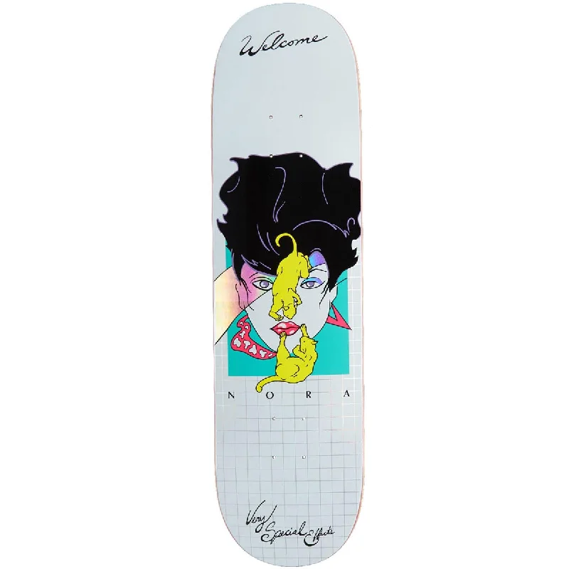 Skateboard Deck for Urban Culture-Welcome Special Effects Nora Skateboard Deck - White/Prism Foil - 8.25"