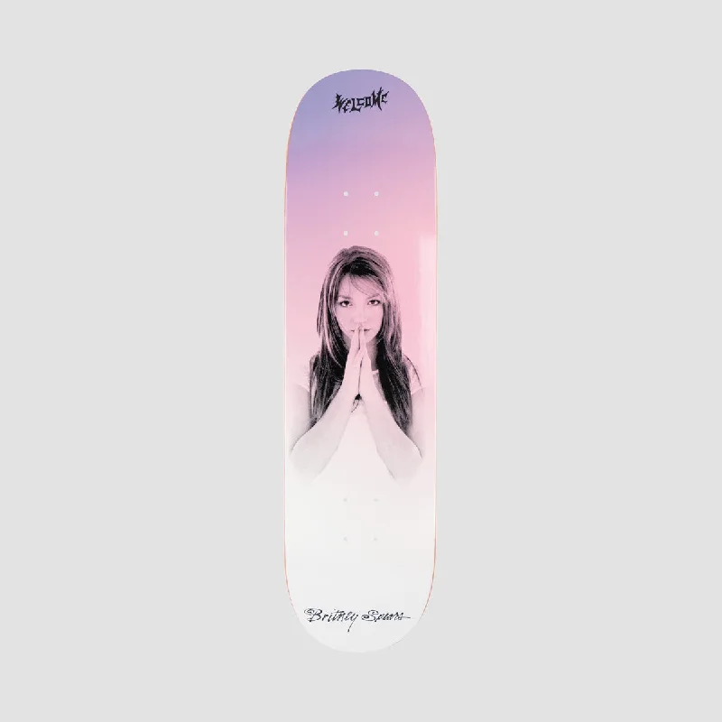 Skateboard Deck with Minimalist Design-Welcome X Britney Sprears Believe Skateboard Deck Pearl Fade - 8.25"