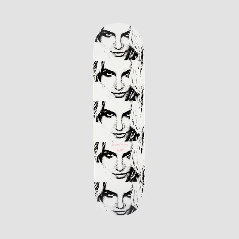 Skateboard Deck for Skateboarding Enthusiasts-Welcome X Britney Sprears Till The World Ends On Popsicle Skateboard Deck White Dip - 8.5"