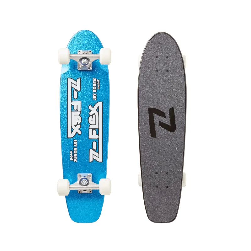 Skateboard with Grip Tape-Z-FLEX CRUISER 29" - Jay Adams Metal Flake Blue