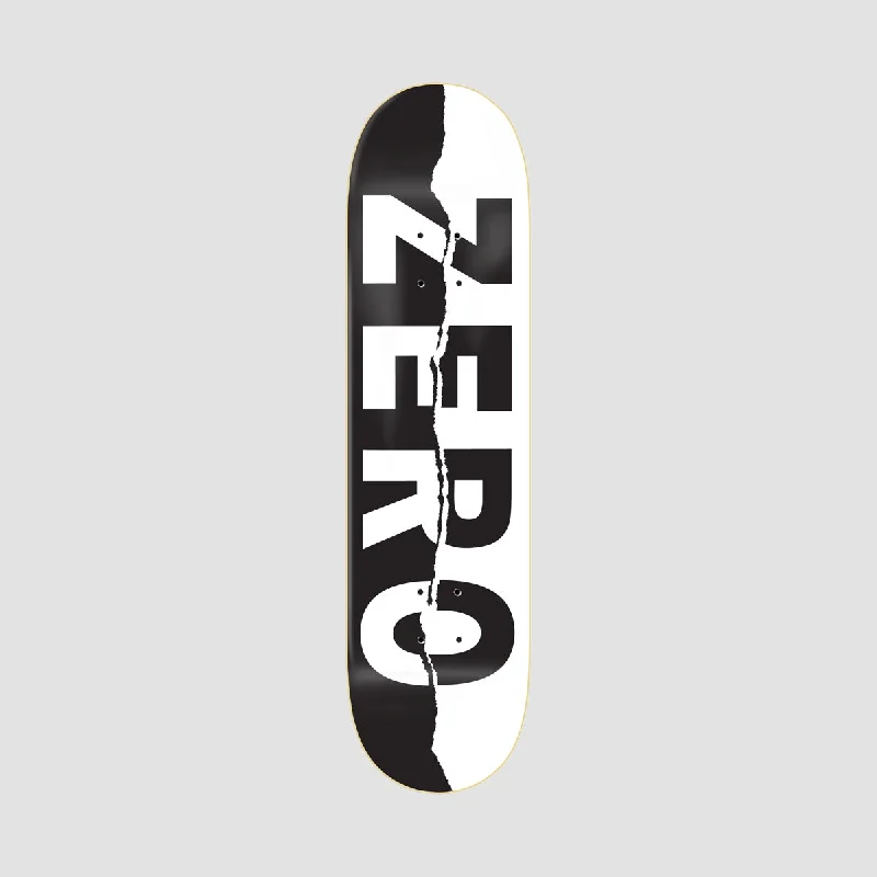 Skateboard Deck for Daily Commutes-Zero Ripped Army Skateboard Deck Black/White - 8.25"