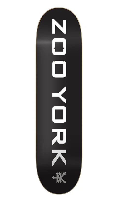 Skateboard Deck for Campus Life-Zoo York OG 95 Logo Deck Black/White/Grey 8.0in