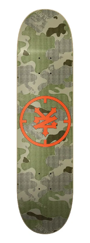 Skateboard Deck with Extra Strong Core-Zoo York ZY Camo Spec Skateboard Deck Multi 8"